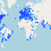 Map of volunteers in April 2020